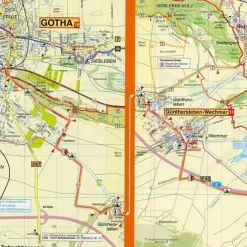 THÜRINGER STÄDTEKETTE RADWANDER- UND WAN - Wanderkarte