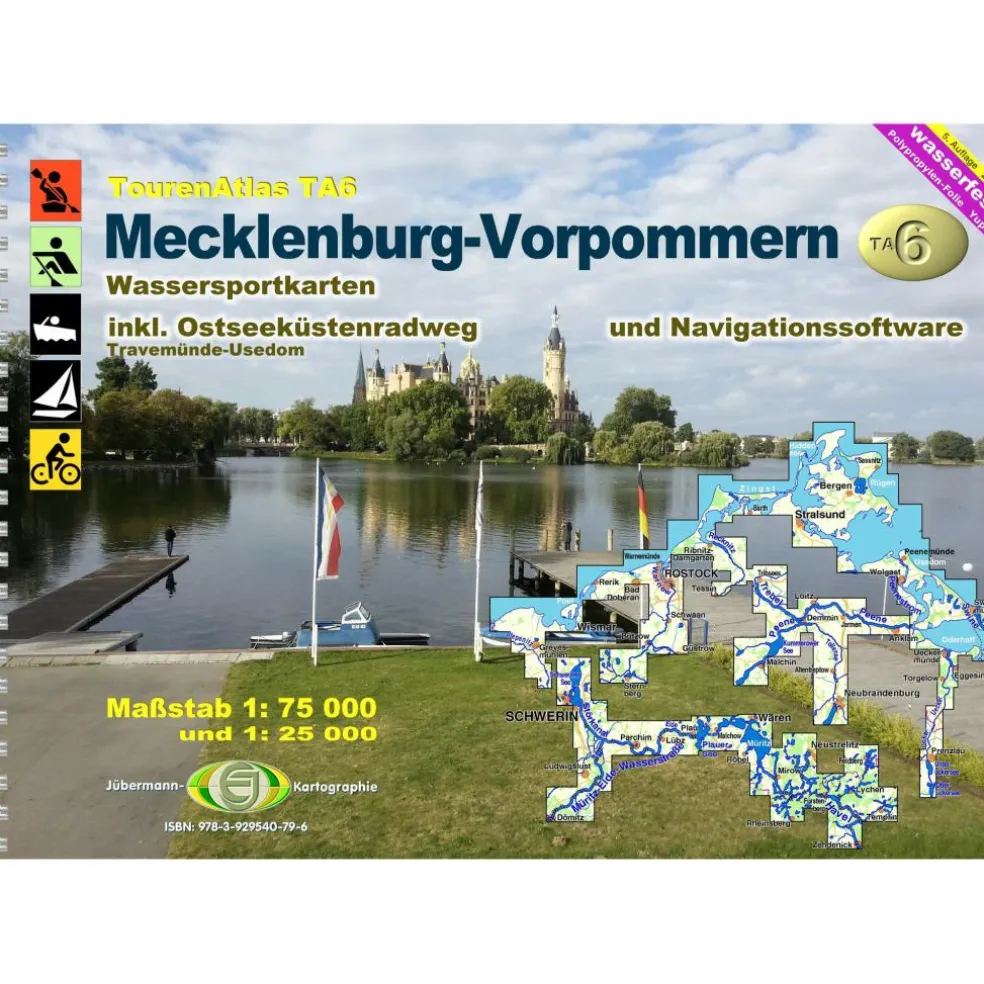 TOURENATLAS TA6 WASSERWANDERN 06 MECKLENBURG-VORPOMMERN - Gewässerführer