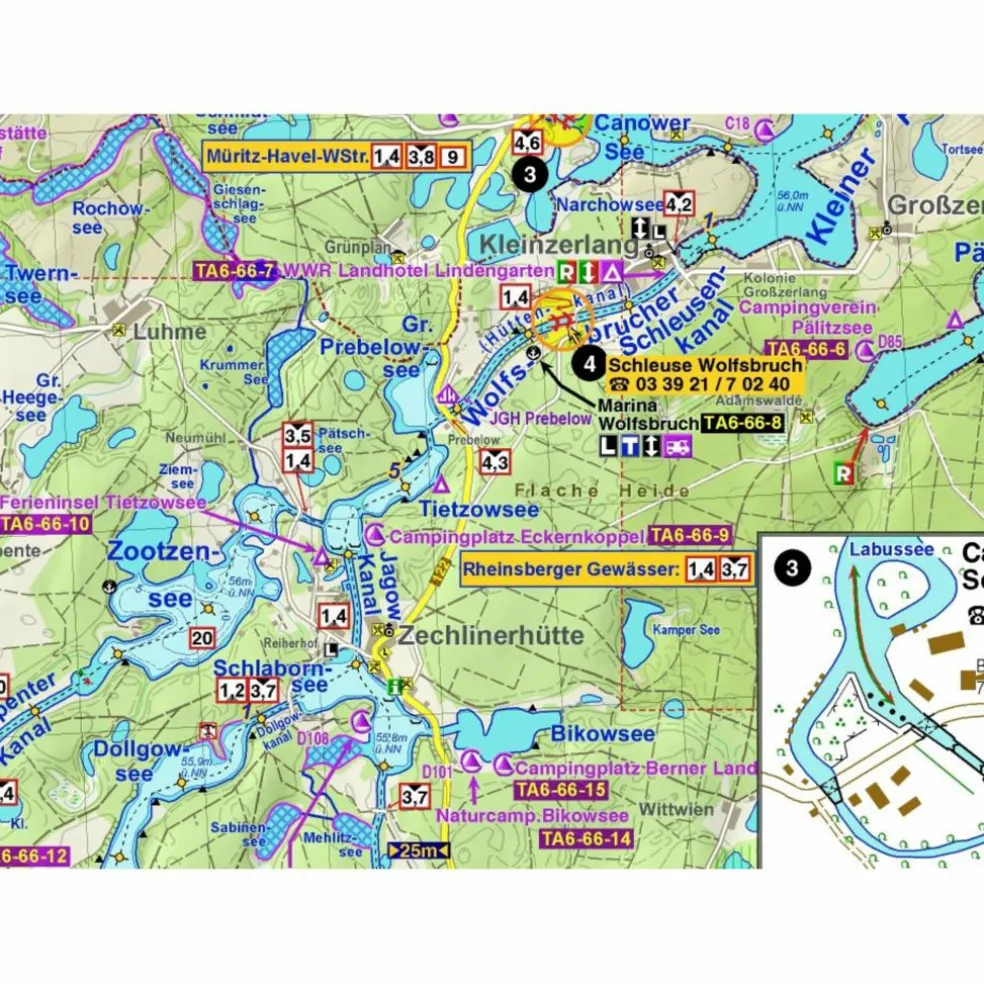 TOURENATLAS TA6 WASSERWANDERN 06 MECKLENBURG-VORPOMMERN - Gewässerführer