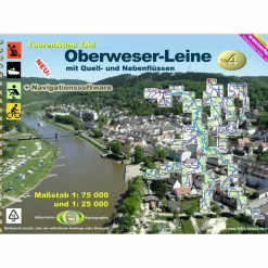 TOURENATLAS TA4 WASSERWANDERN 04 OBERWESER-LEINE - Wasserkarte
