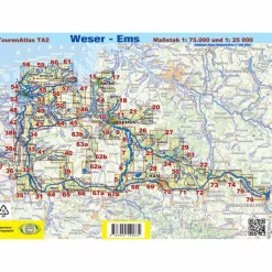 TOURENATLAS TA2 WESER-EMS - Wasserkarte