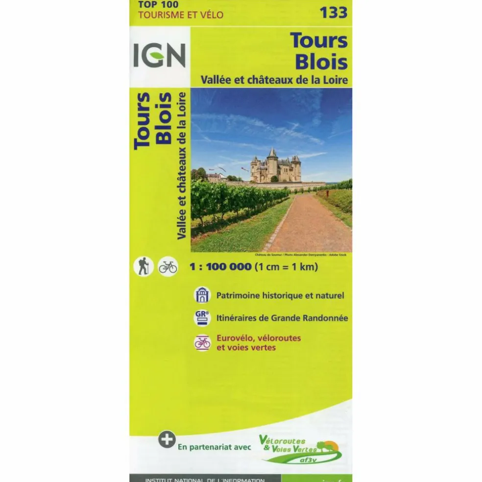 TOURS BLOIS 1:100 000 - Wanderkarte