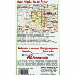 UNTERES SAALETAL, WEIßENFELS, MERSEBURG - Wanderkarte