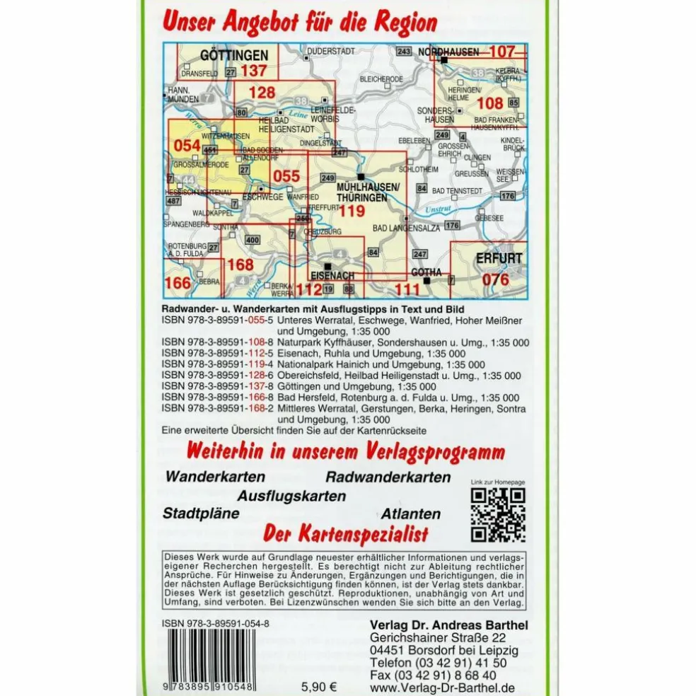 UNTERES WERRATAL, BAD SOODEN-ALLENDORF - Wanderkarte