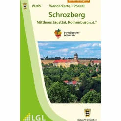 W209 SCHROZBERG - MITTLERES JAGSTTAL, ROTHENBURG O.D.T. - Wanderkarte