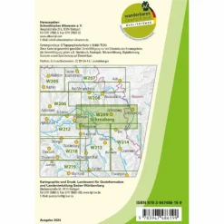 W209 SCHROZBERG - MITTLERES JAGSTTAL, ROTHENBURG O.D.T. - Wanderkarte