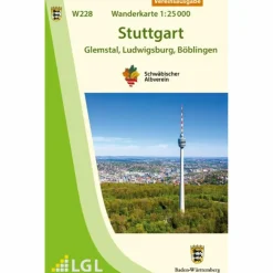 W228 STUTTGART - GLEMSTAL, LUDWIGSBURG, BÖBLINGEN - Wanderkarte