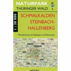 WANDERKARTE SCHMALKALDEN UND STEINBACH-HALLENBERG 1:30.000. - Wanderkarte
