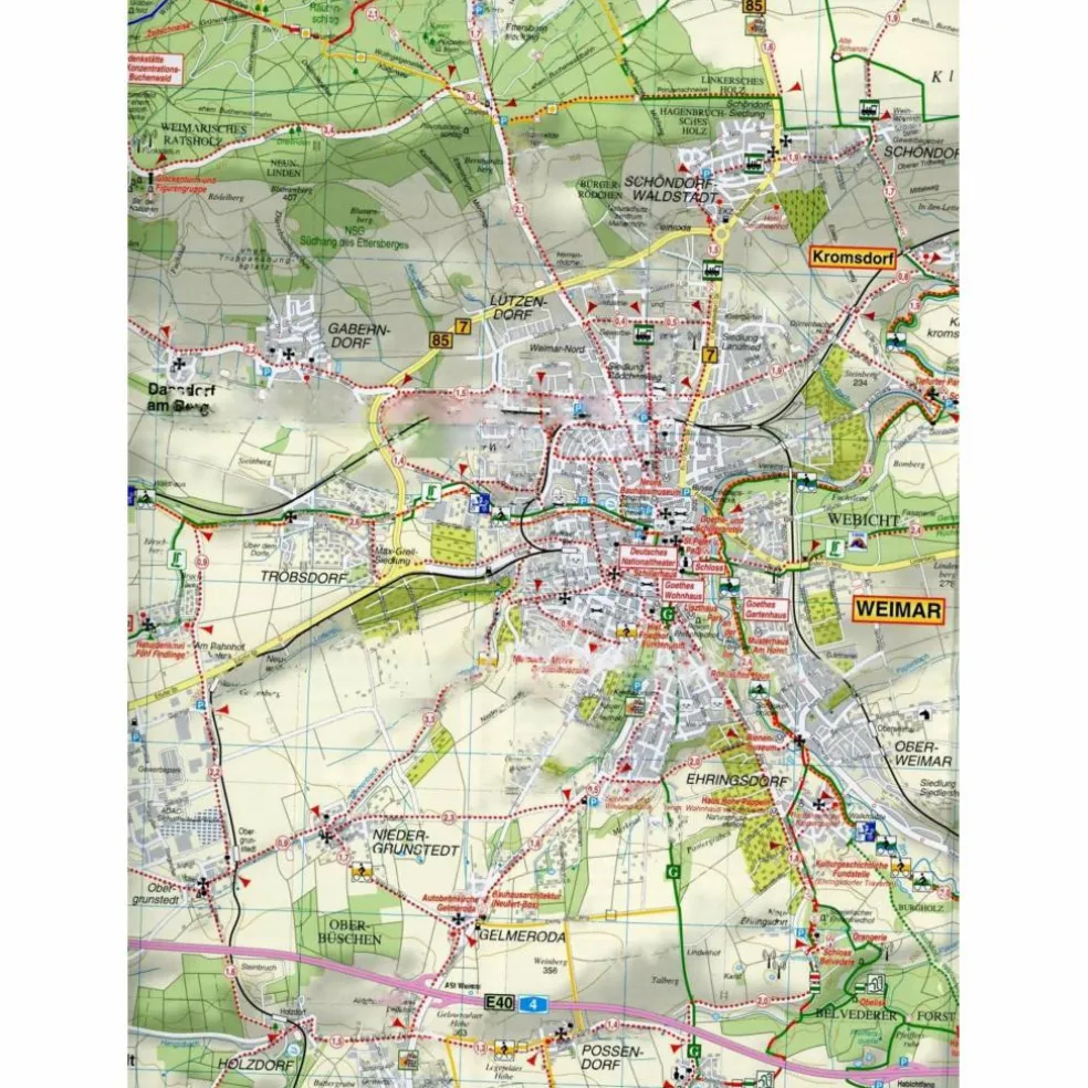 WEIMAR, BAD BERKA UND UMGEBUNG 1:35.000 - Wanderkarte