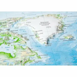 WELT GROSS 1:53.000.000 MIT NATURHOLZRAHMEN - Karte