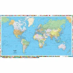 WELT POLITISCH POSTER 1:50 MIO. - Wand Karte