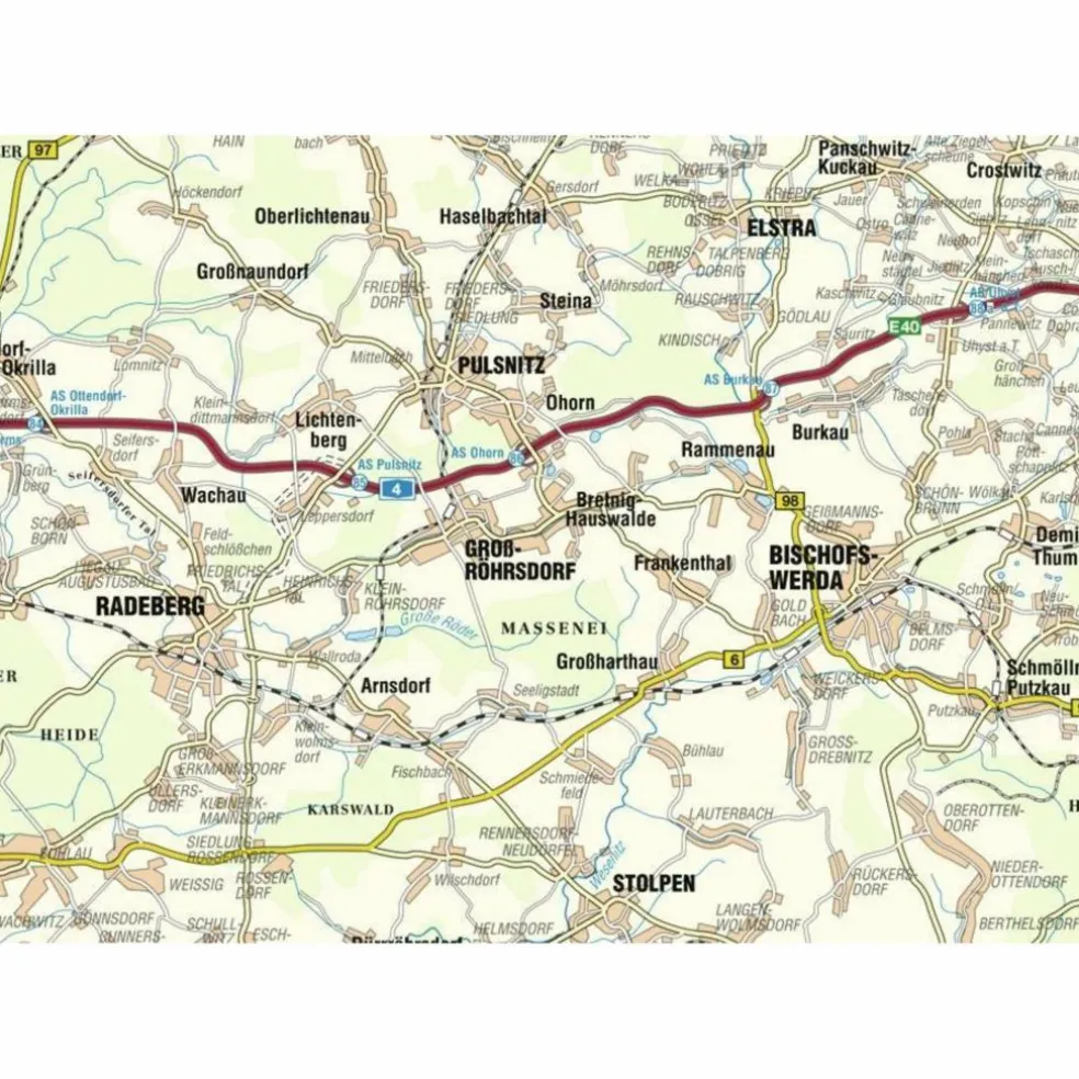 WESTLAUSITZ PULSNITZ, RADEBERG - Wanderkarte