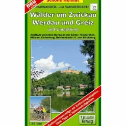 WÄLDER UM ZWICKAU, WERDAU UND GREIZ UND UMGEBUNG - Wanderkarte