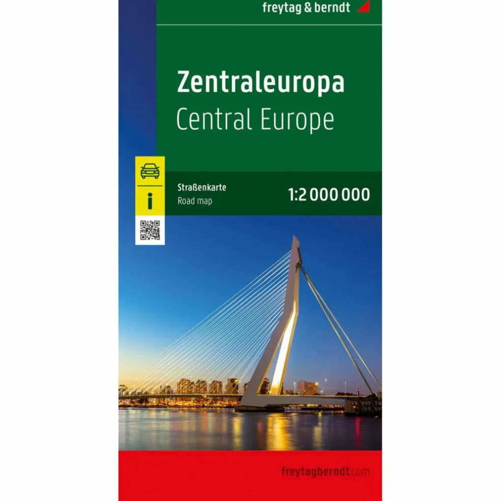ZENTRALEUROPA, STRAßENKARTE 1:2.000.000, FREYTAG & BERNDT - Straßenkarte